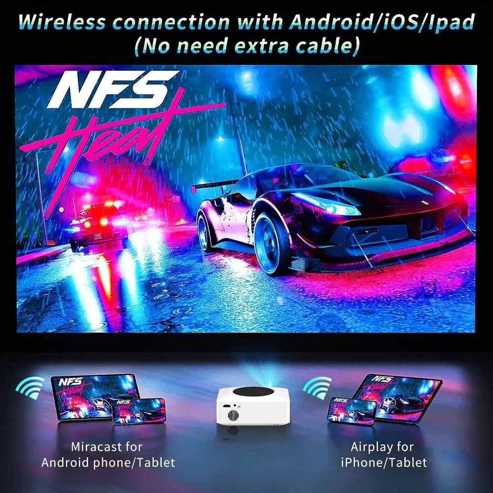 1080P Mini WiFi Projector | Wireless Screen Mirroring
