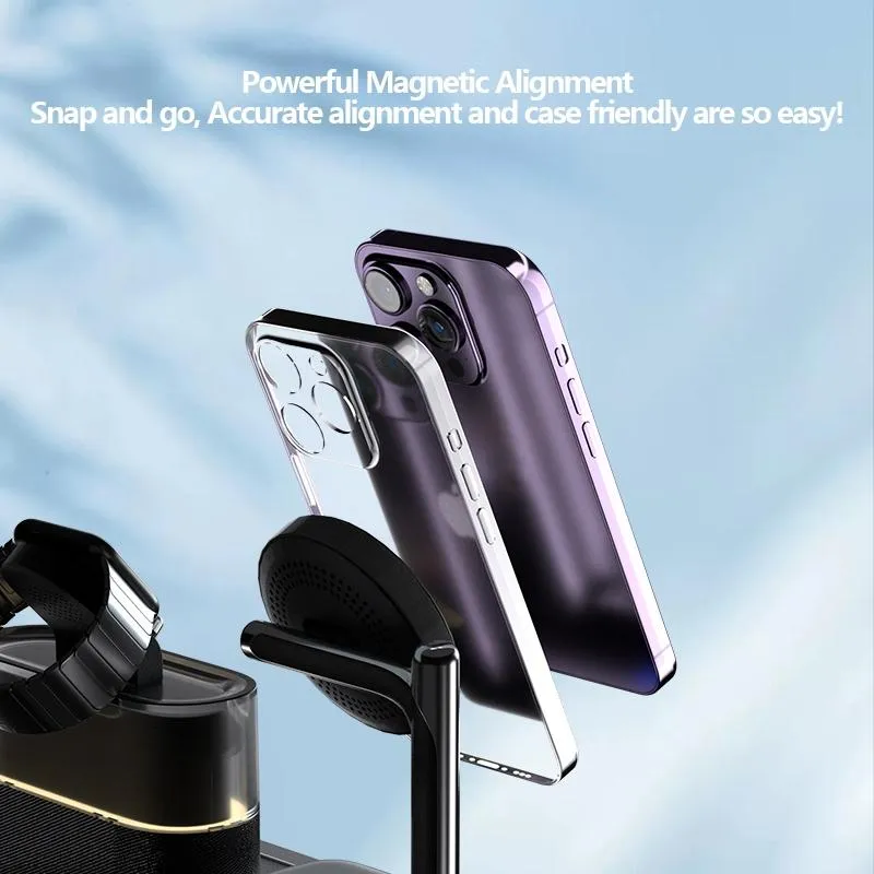 15W Wireless Charger Clock Lamp Multifunctional