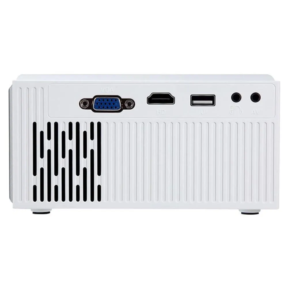 1800 Lumens HD WiFi Smart Projector | HDMI / USB / VGA / AV | White