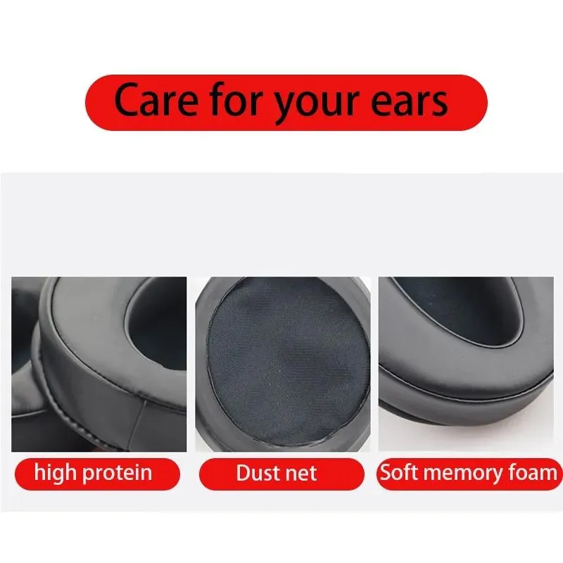 2-pack Replacement Sponge Earmuffs for Sennheiser Hd4.50btnc Wireless Headset - Black Mesh