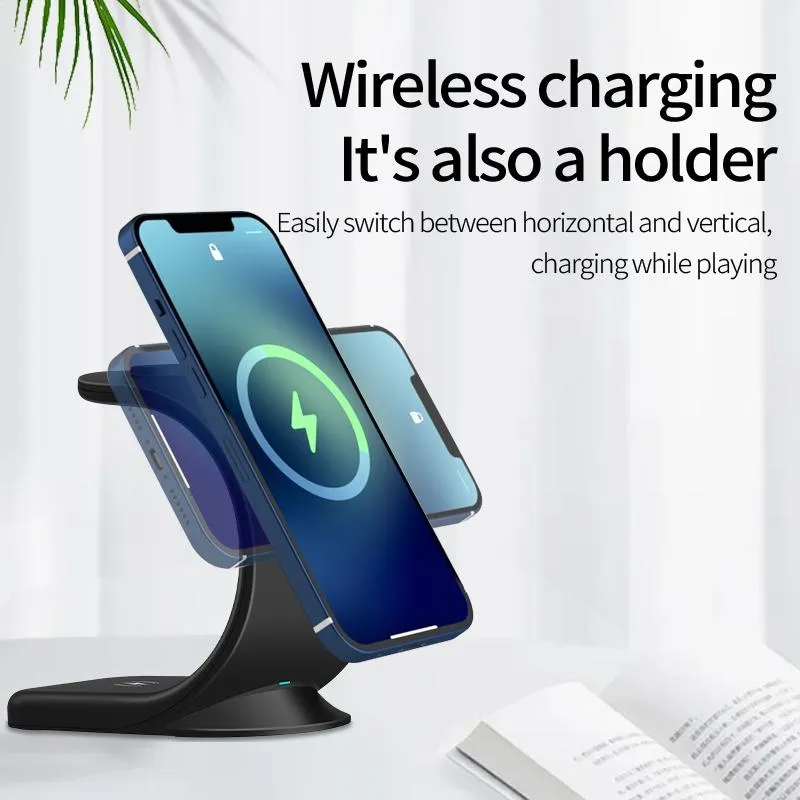 3 In 1 Magnetic Wireless Charger For Phone Watch Airpods