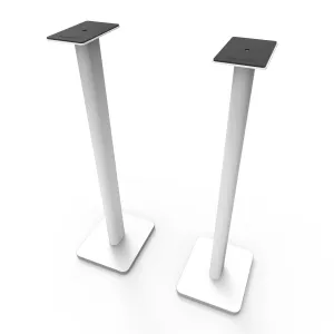 32" Tall Bookshelf Speaker Floor Stands - Pair | White