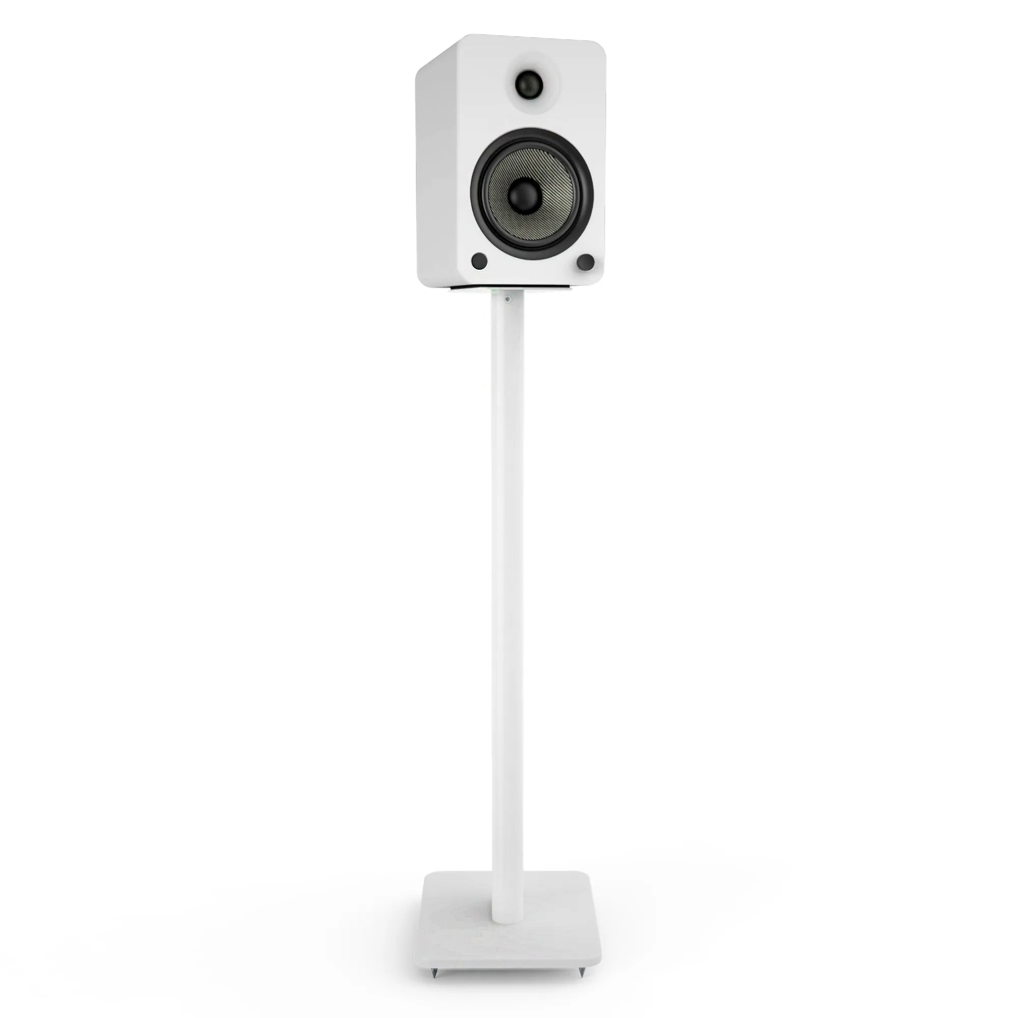 32" Tall Bookshelf Speaker Floor Stands - Pair | White