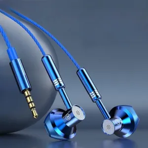 3.5mm Wired Sports Earphones with Microphone – Dynamic In-Ear Headphones for Active Lifestyles