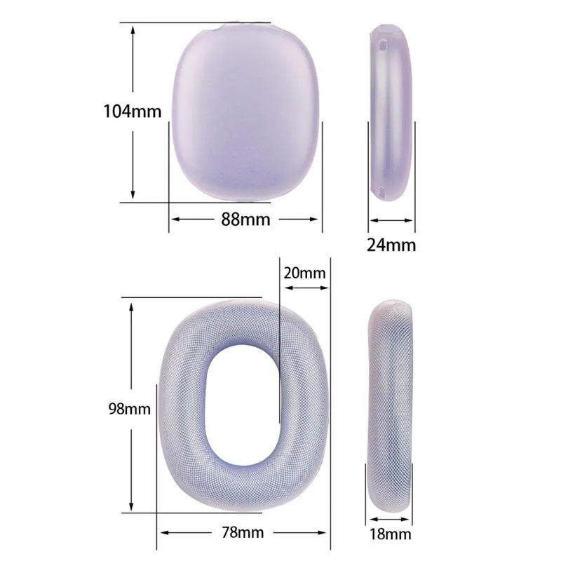 4-in-1 Silicone Cover Kit for Airpods Max Headphones