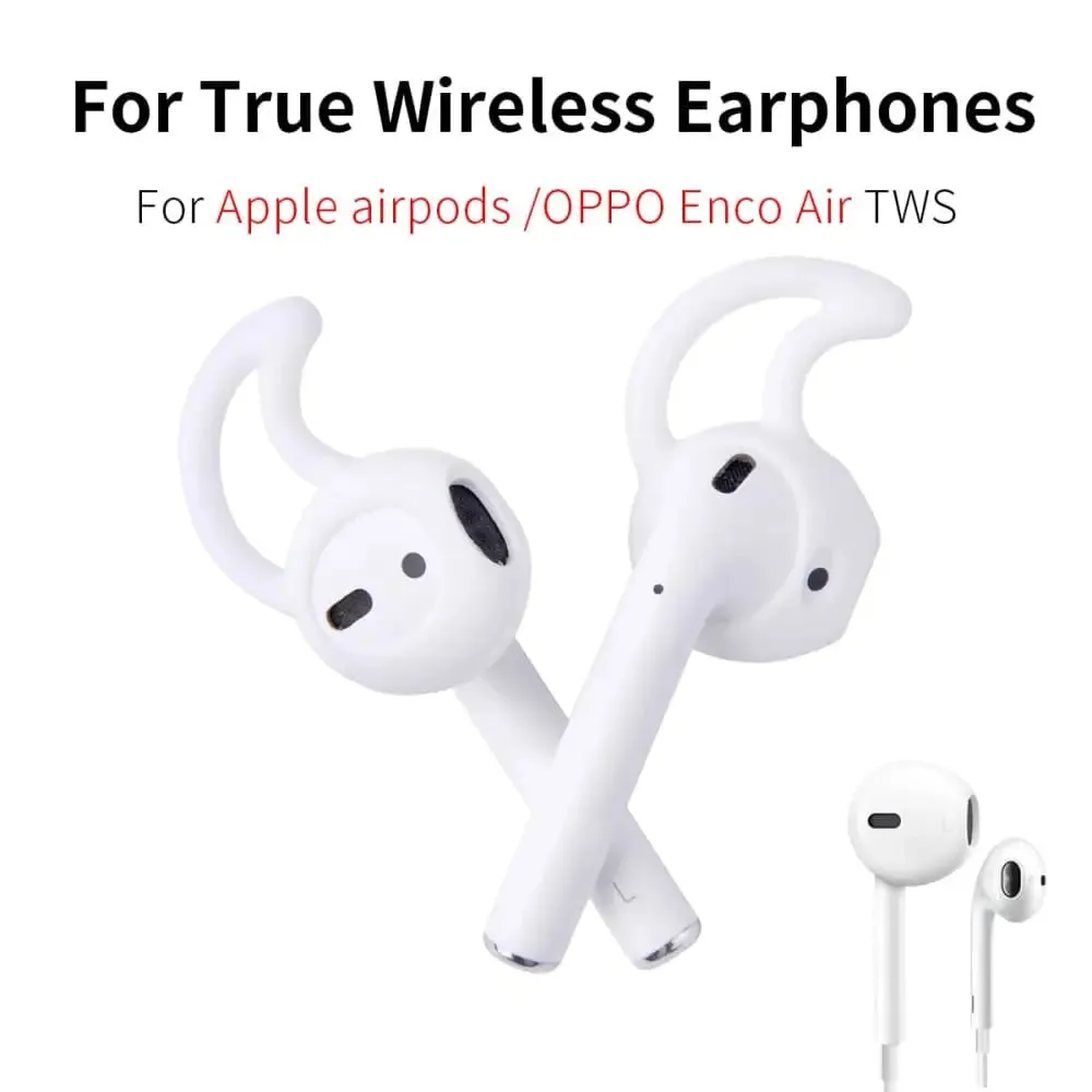 4pcs Anti-drop Silicone Ear Tips for Oppo Enco Air Tws Apple Airpods 1 2 Airplus Pro 4