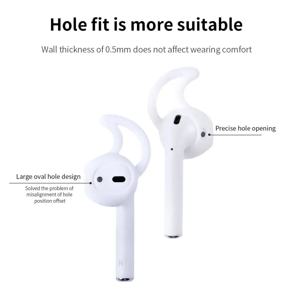 4pcs Anti-drop Silicone Ear Tips for Oppo Enco Air Tws Apple Airpods 1 2 Airplus Pro 4