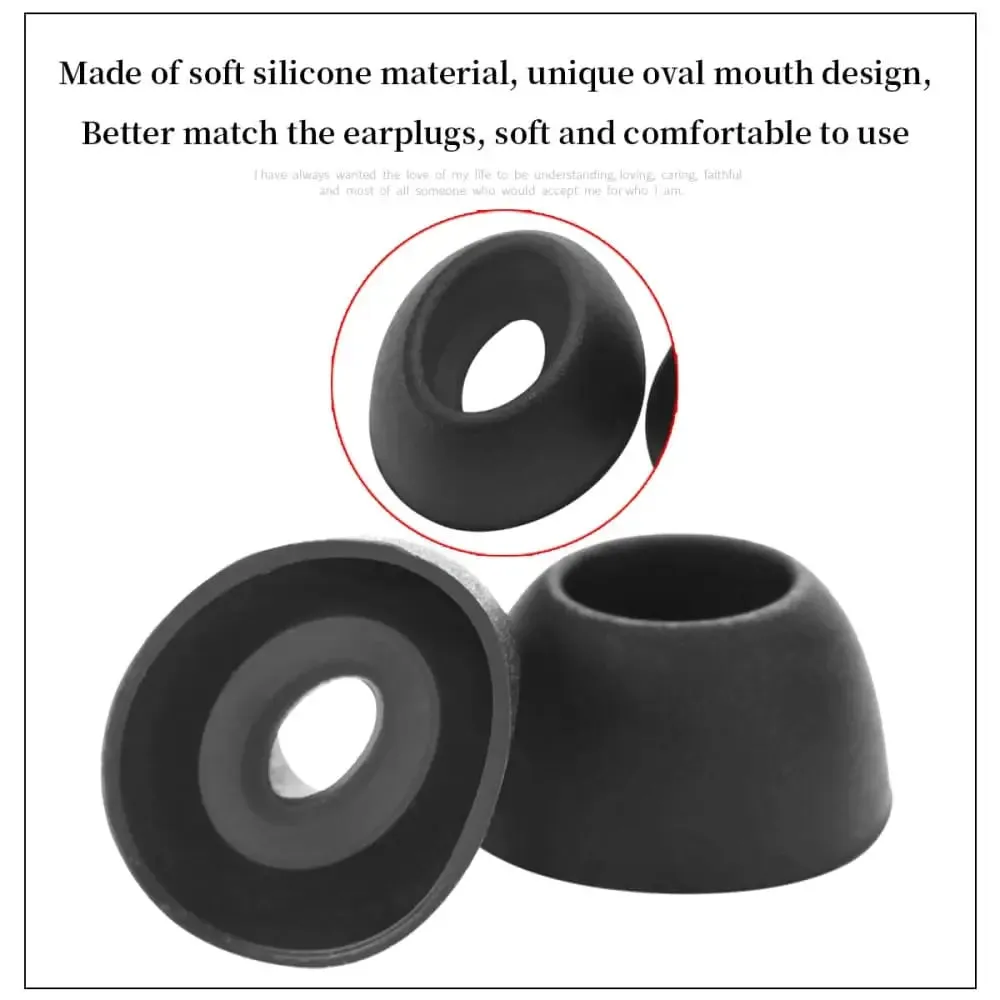 6pcs Oval Mouth Noise Cancelling Ear Tips for Xiaomi Huawei Cmq3 Headphones