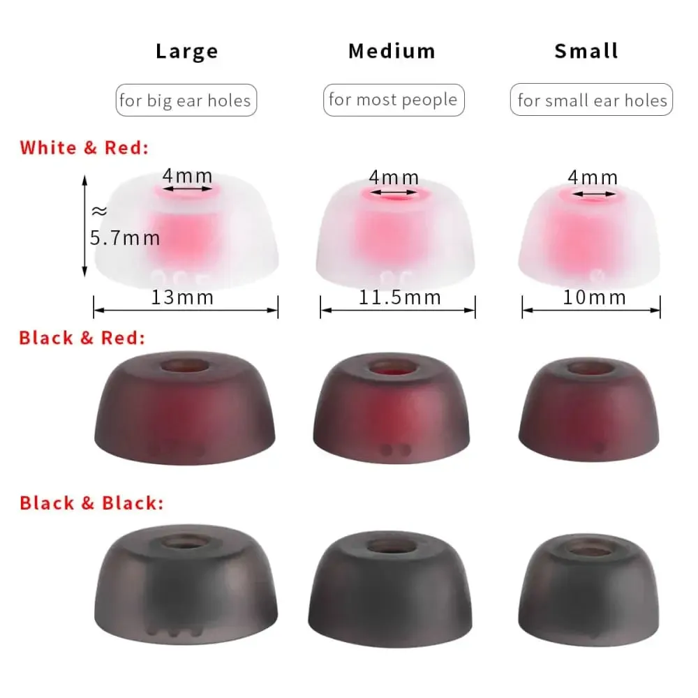 6pcs Silicone Ear Tips for Sony Wf-1000xm3 Tws Earphones