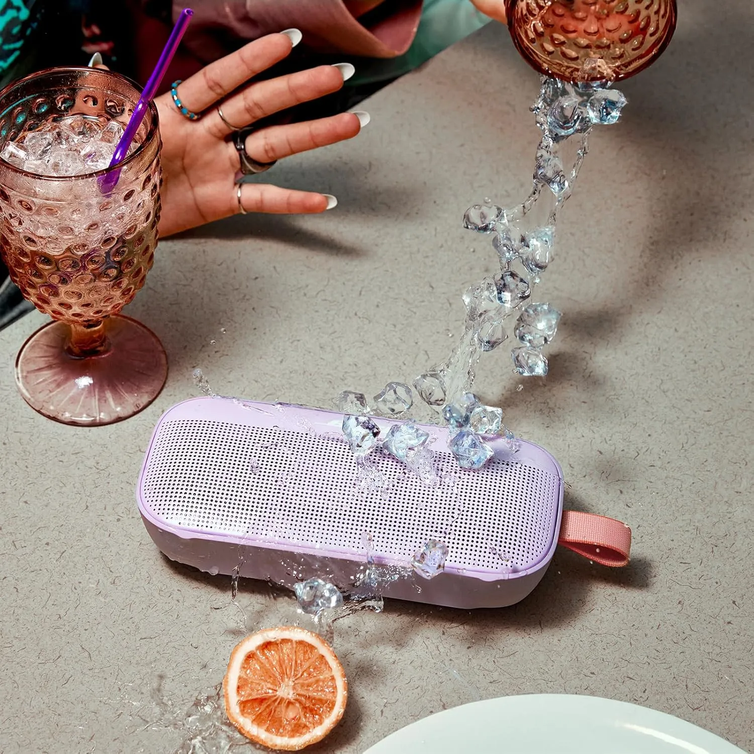 Bose Soundlink Flex Bluetooth Portable Speaker, Wireless Waterproof Speaker for Outdoor Travel, Chilled Lilac - Limite 865983-0700d Edition,5 Watts