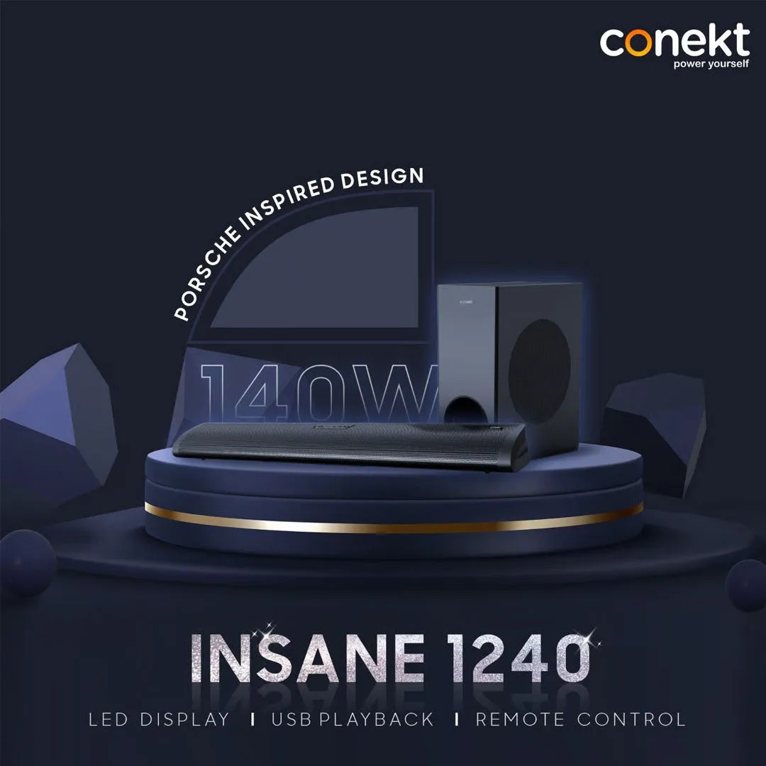 Conekt Insane 1240 140W Soundbar with subwoofer