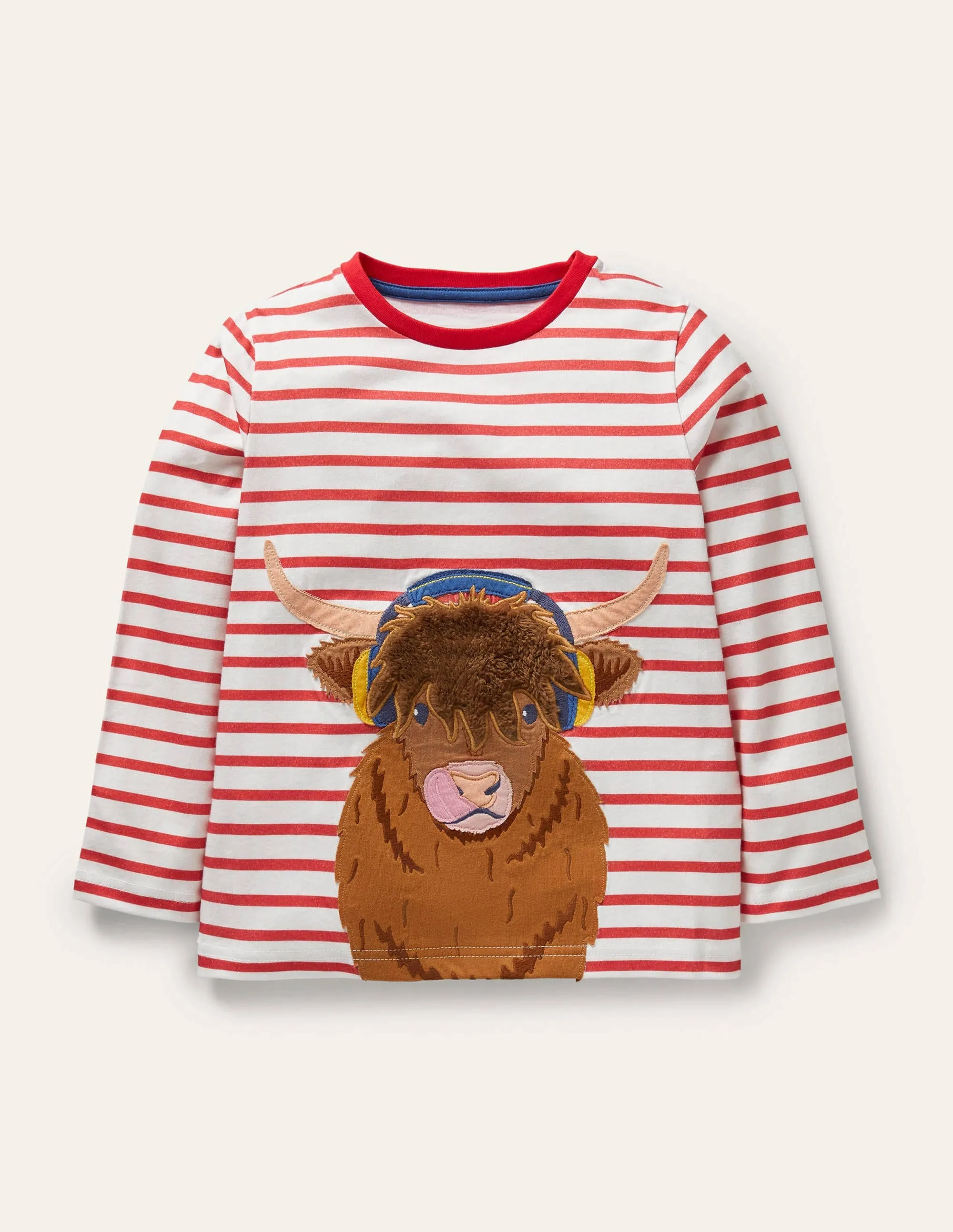 Farm Animal Appliqué T-shirt-Strawberry Tart Red Cow