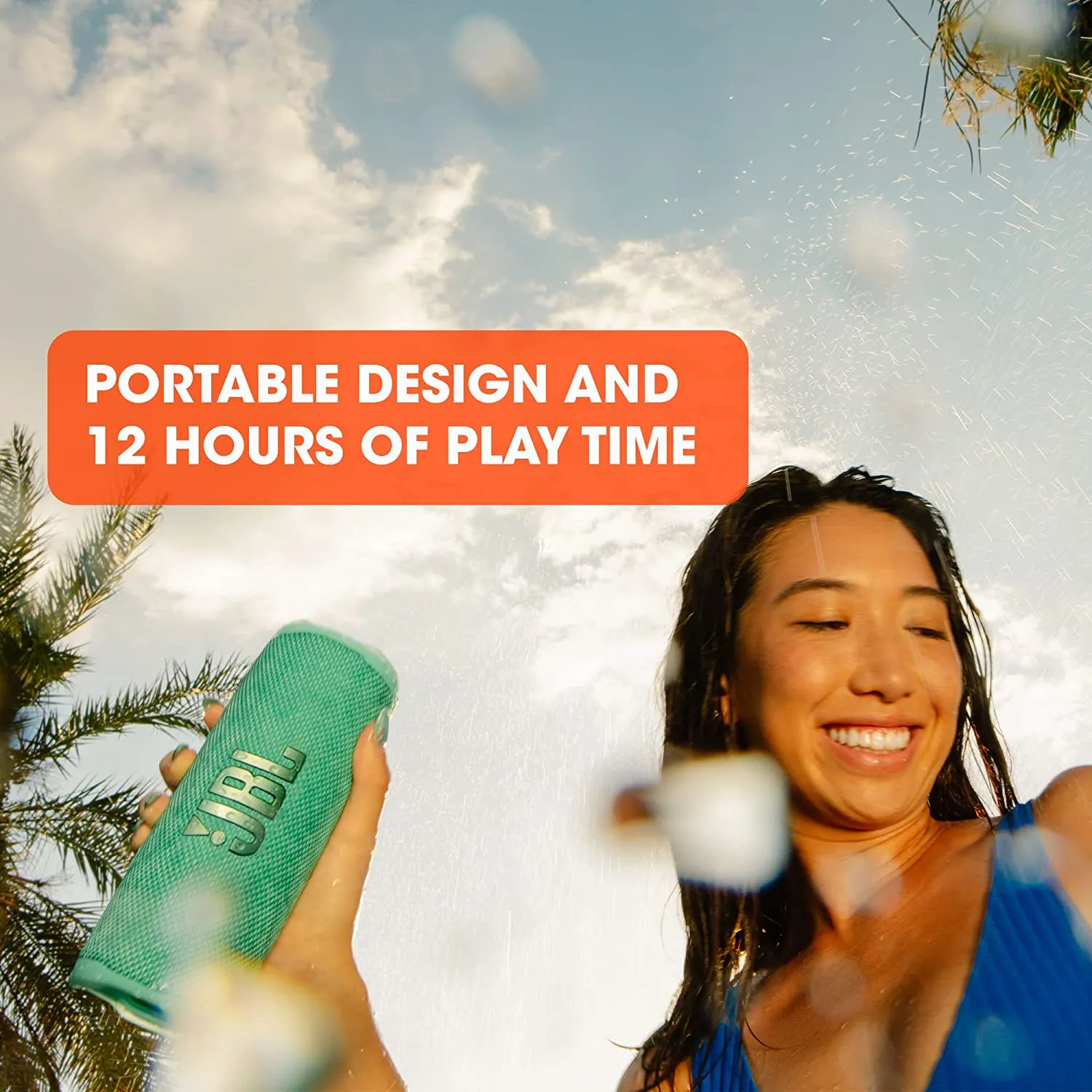 JBL Flip 6 - Portable Bluetooth Speaker, Powerful Sound and deep bass, IPX7 Waterproof, 12 Hours of Playtime (Black)