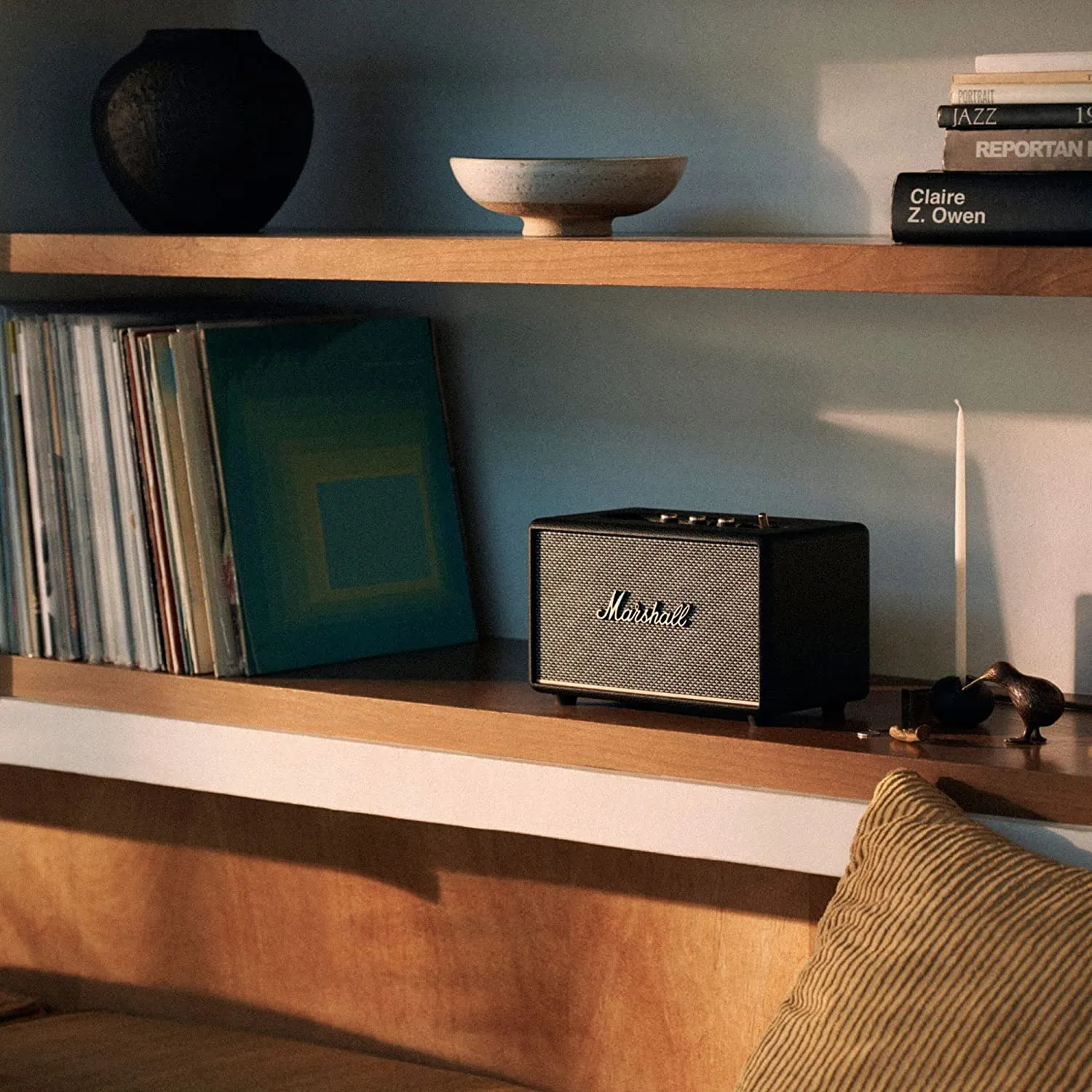 Marshall Acton III Bluetooth Speaker  Generation 3 with Wider Stereo Sound, Dynamic Loudness & Sustainable Design  Black