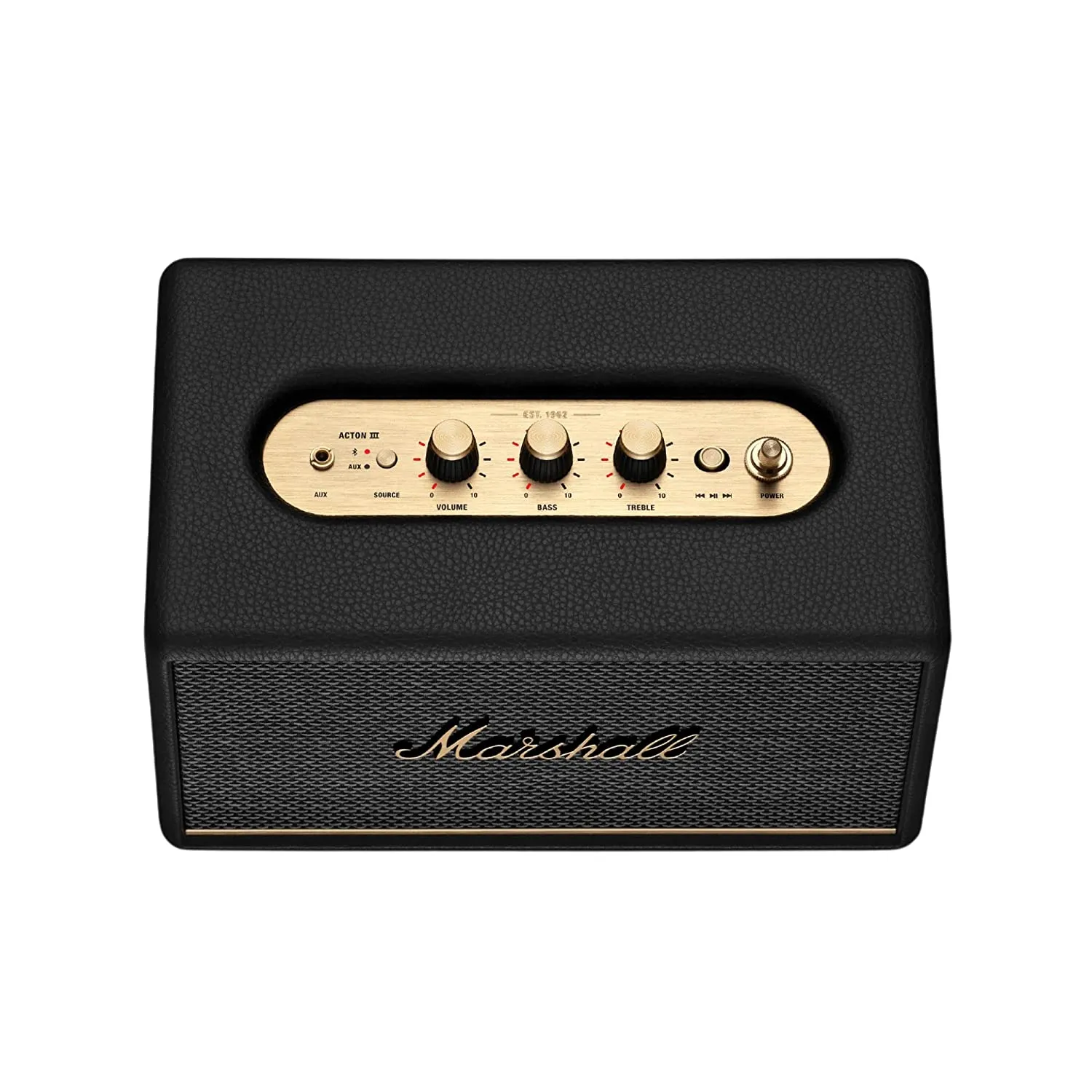 Marshall Acton III Bluetooth Speaker  Generation 3 with Wider Stereo Sound, Dynamic Loudness & Sustainable Design  Black