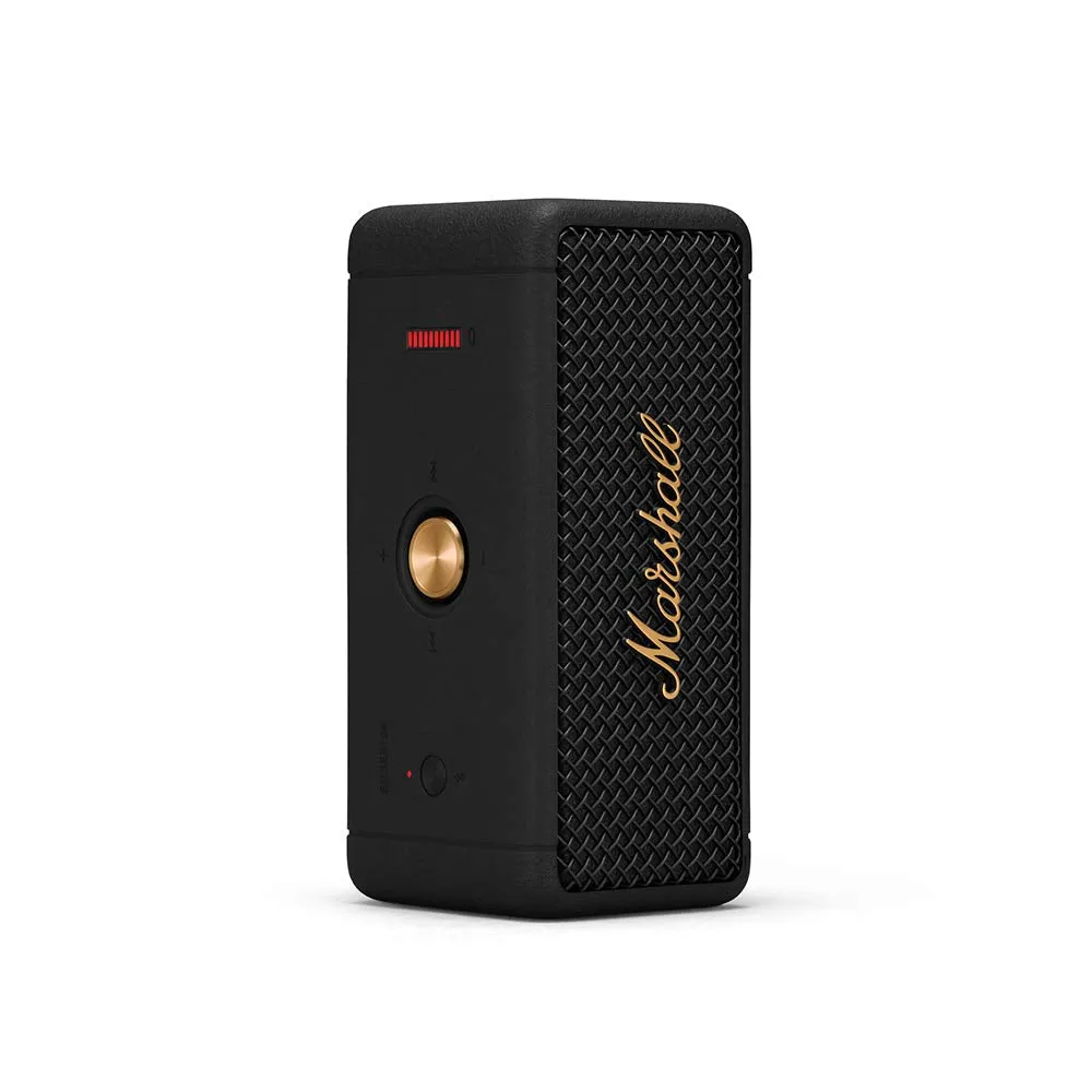 Marshall Emberton 20 Watt Wireless Bluetooth Portable Speaker (Black and Brass)