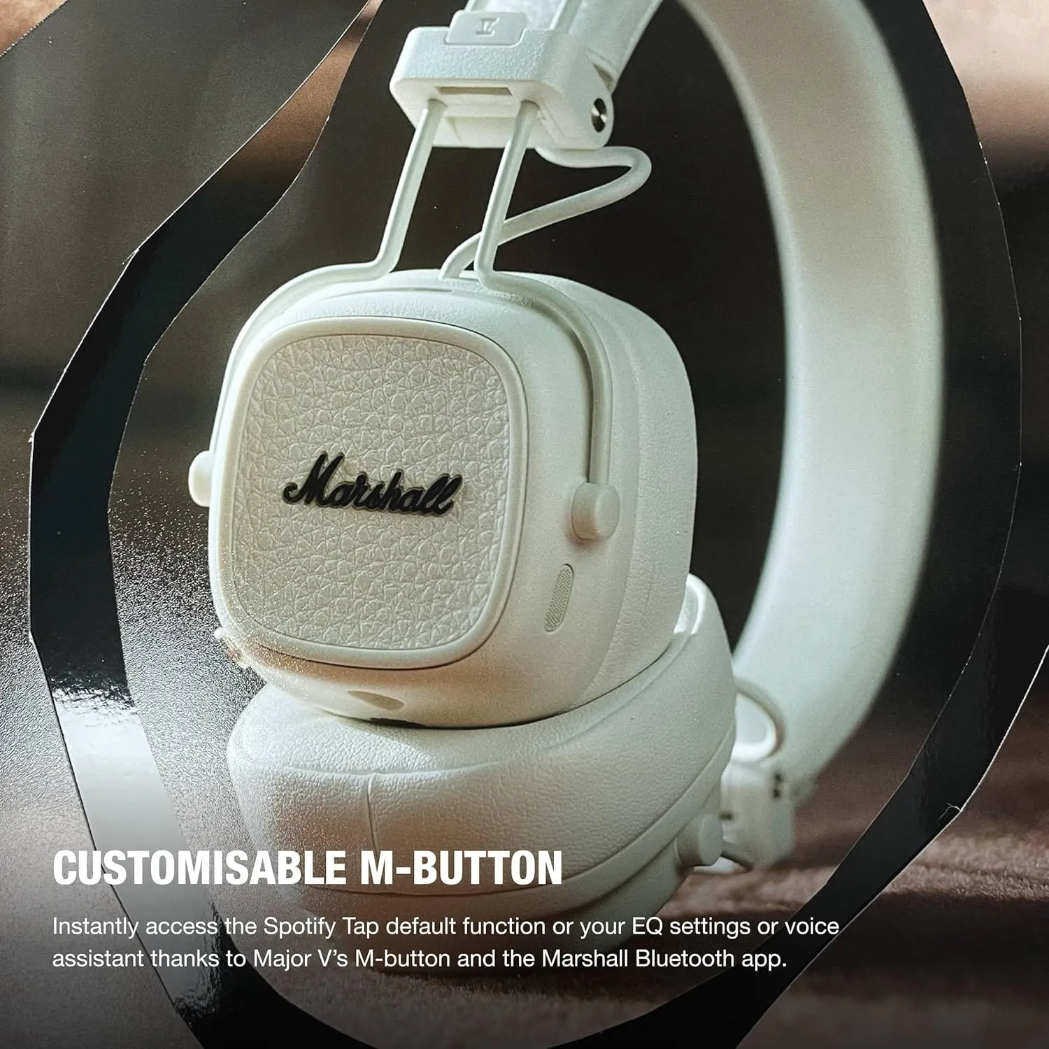 Marshall Major V Wireless On-Ear Headphones, Cream
