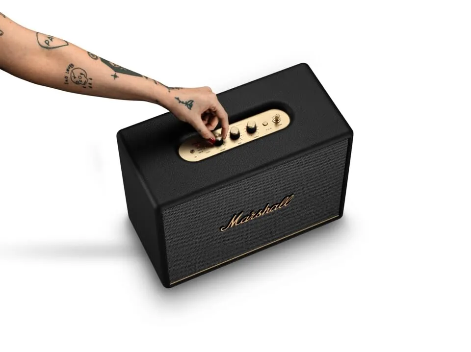 Marshall Woburn III Bluetooth Speaker (Brown, HDMI, AUX, RCA, Bluetooth 5.2, 3-Way Driver)