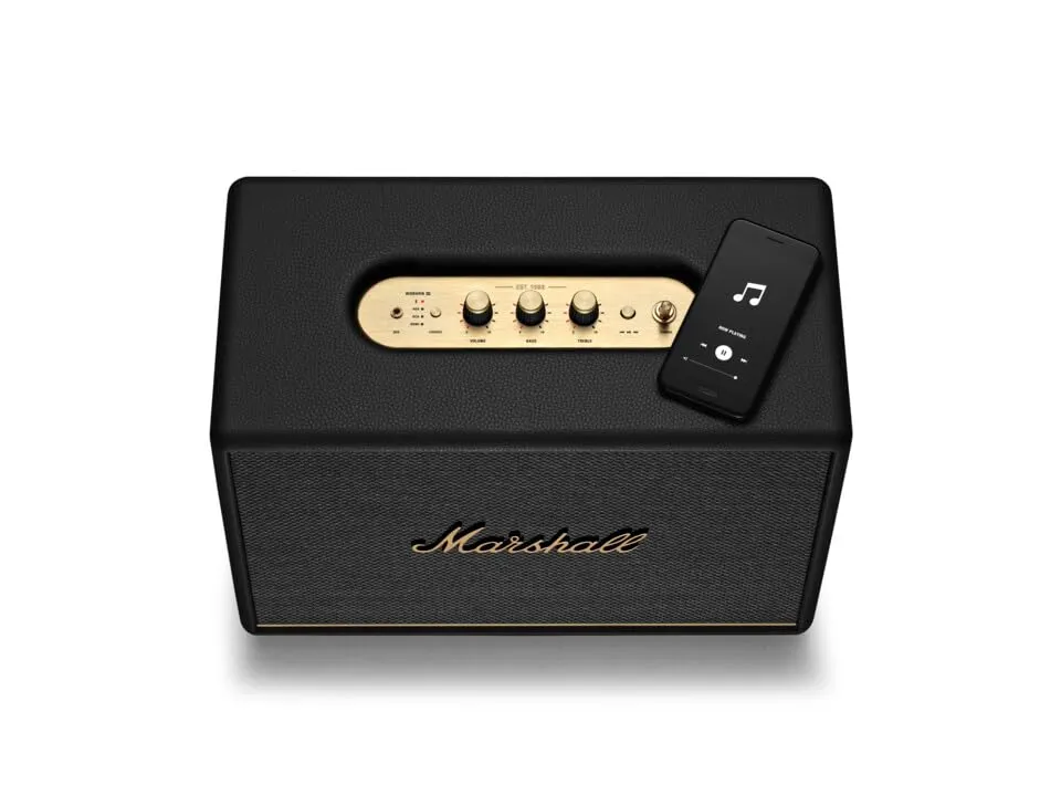 Marshall Woburn III Bluetooth Speaker (Brown, HDMI, AUX, RCA, Bluetooth 5.2, 3-Way Driver)