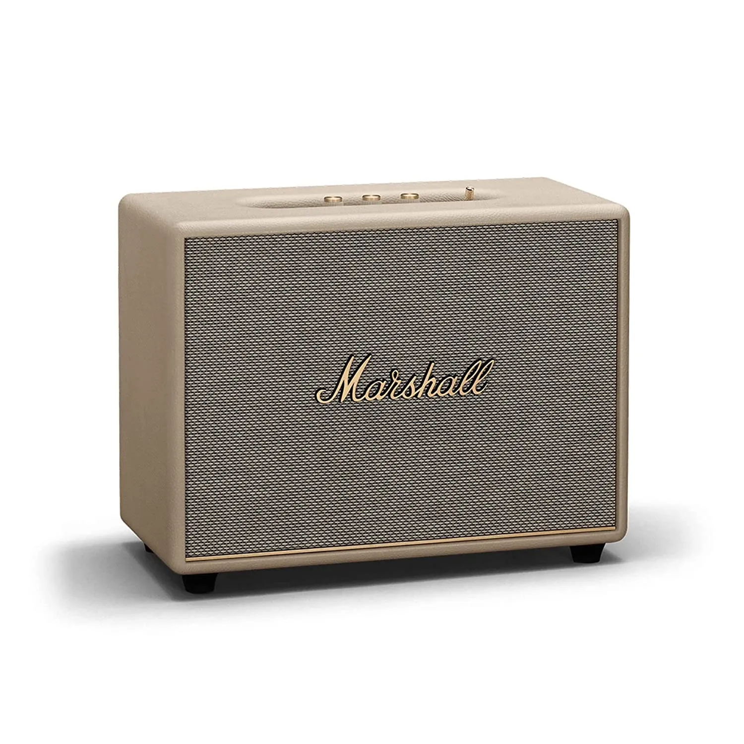 Marshall Woburn III Bluetooth Speaker (Cream, 3-Way Driver, HDMI, AUX, USB)