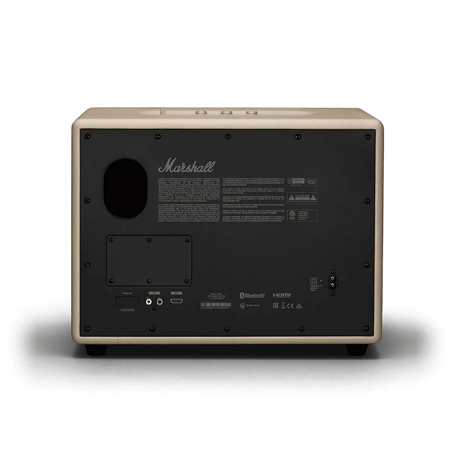 Marshall Woburn III Bluetooth Speaker (Cream, 3-Way Driver, HDMI, AUX, USB)