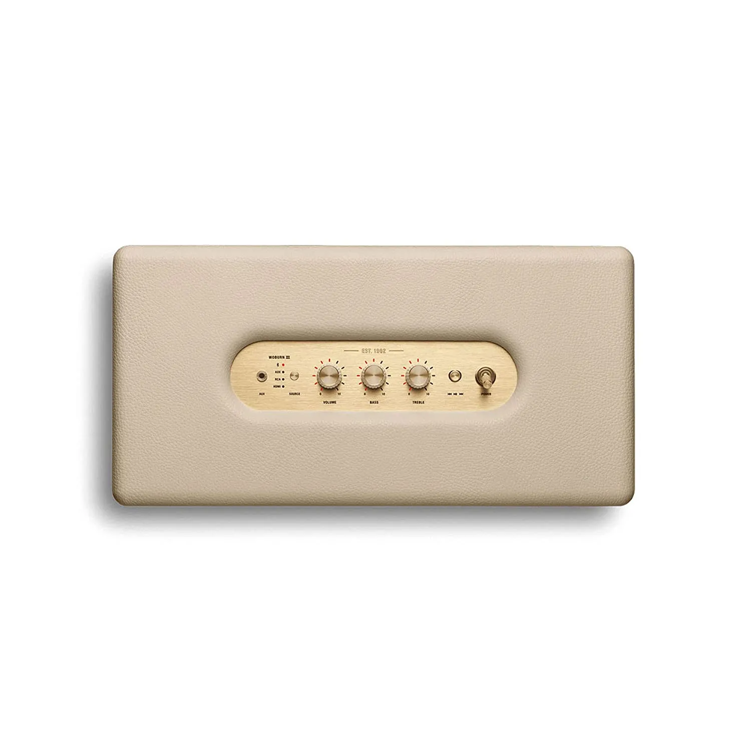 Marshall Woburn III Bluetooth Speaker (Cream, 3-Way Driver, HDMI, AUX, USB)
