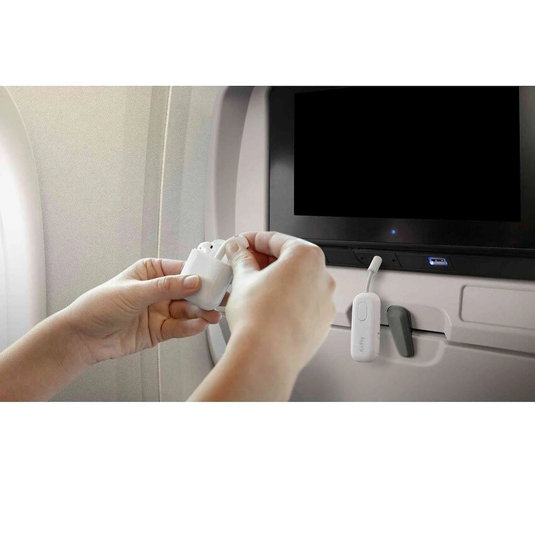 Twelve South AirFly Pro | Wireless Transmitter/Receiver with Audio Sharing for up to 2 AirPods/Wireless Headphones to Any Audio Jack for use on Airplanes, Boats or in Gym, Home, auto