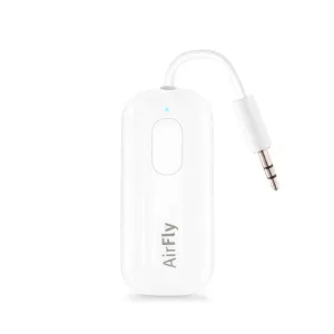 Twelve South AirFly Pro | Wireless Transmitter/Receiver with Audio Sharing for up to 2 AirPods/Wireless Headphones to Any Audio Jack for use on Airplanes, Boats or in Gym, Home, auto