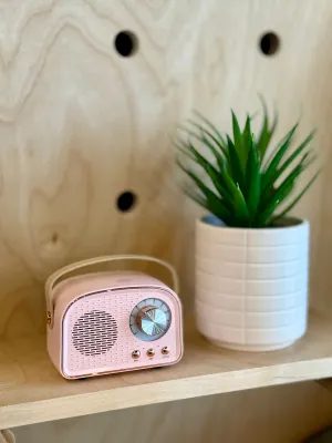Vintage Bluetooth Speaker || Pink