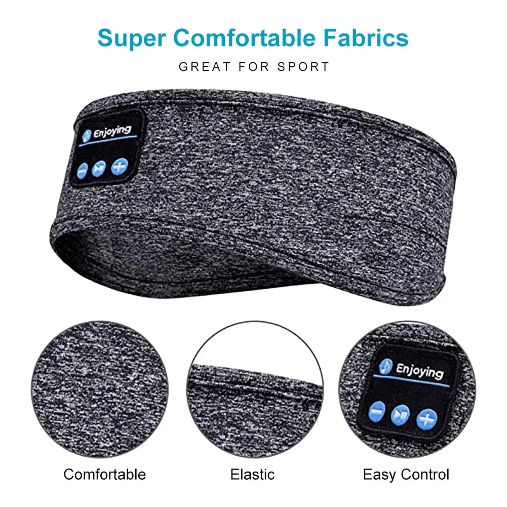 Wireless bluetooth 5.0 Earphones Sleeping Eye Mask Music player / Sports headband Travel Sweatband Headset Speakers