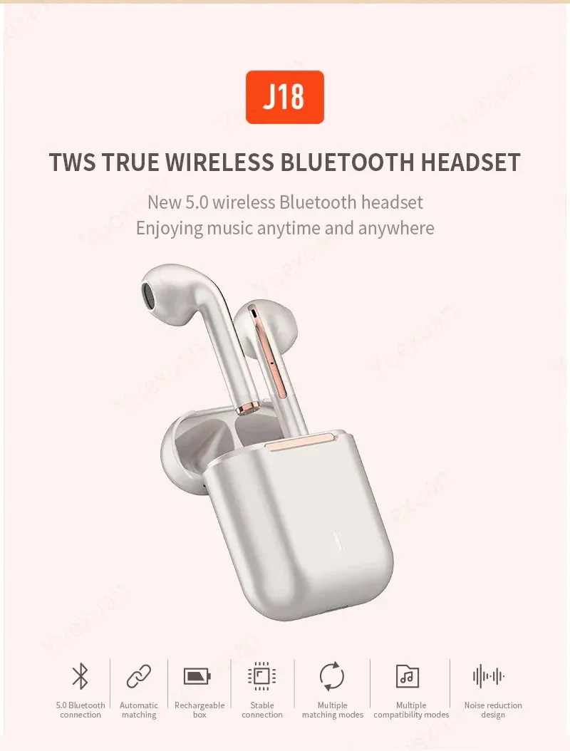 XIAOMI J18 Mijia Wireless Bluetooth Headphones TWS In Ear Stereo Sports Earphone Ture Wireless Bluetooth Headset With Mic